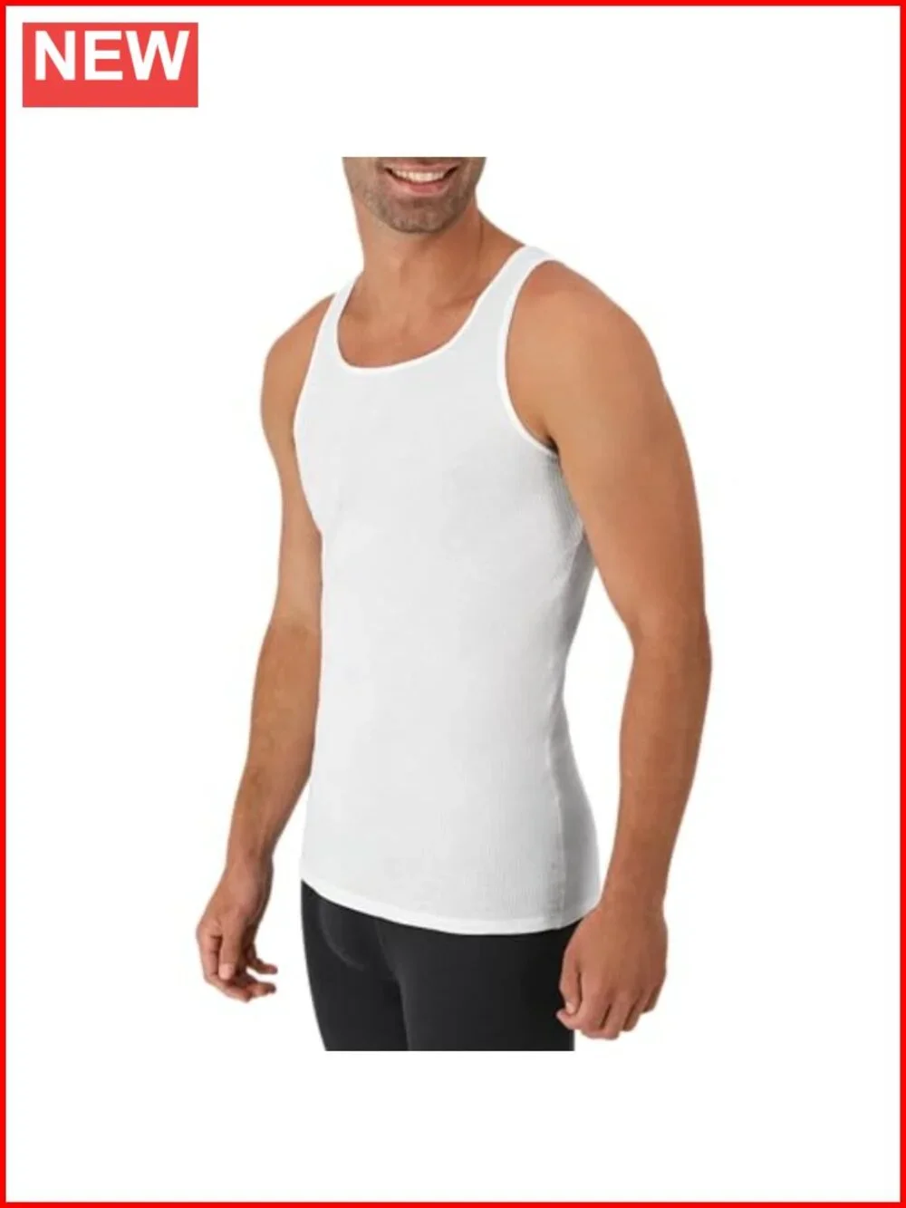 Men's Cotton Tank Undershirt Pack, Moisture-Wicking, Breathable, Multi-Pack
